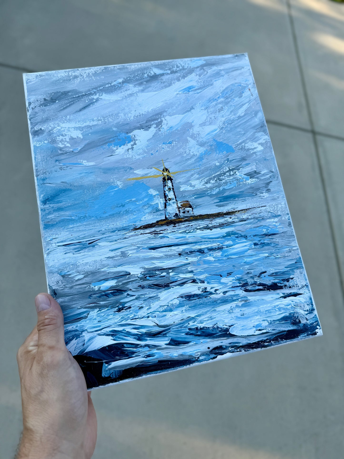 Practice Lighthouse Painting (11x14 inches)
