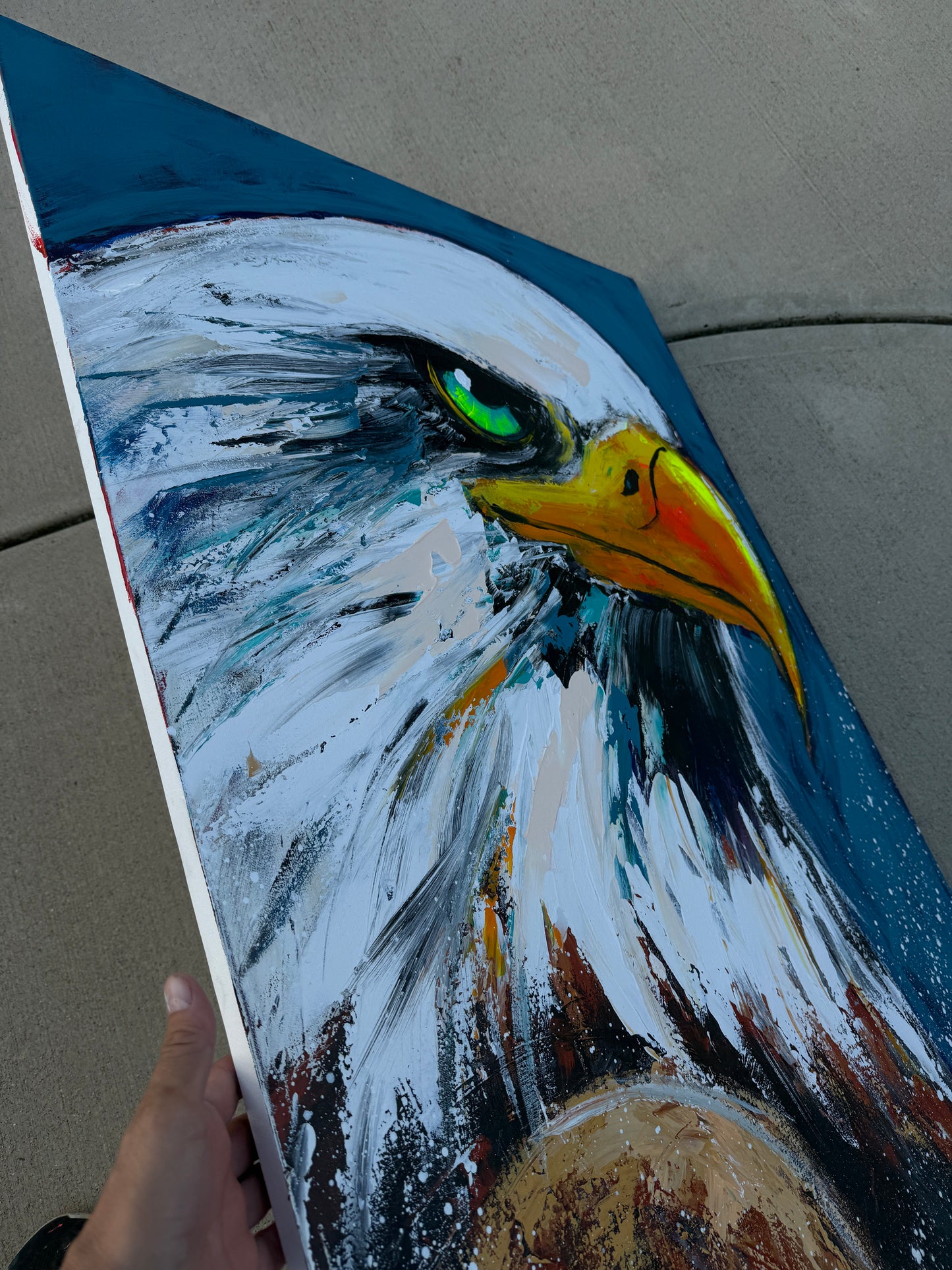 AVAILABLE | 36x48 RESILIENT Abstract Eagle Painting (Practice)