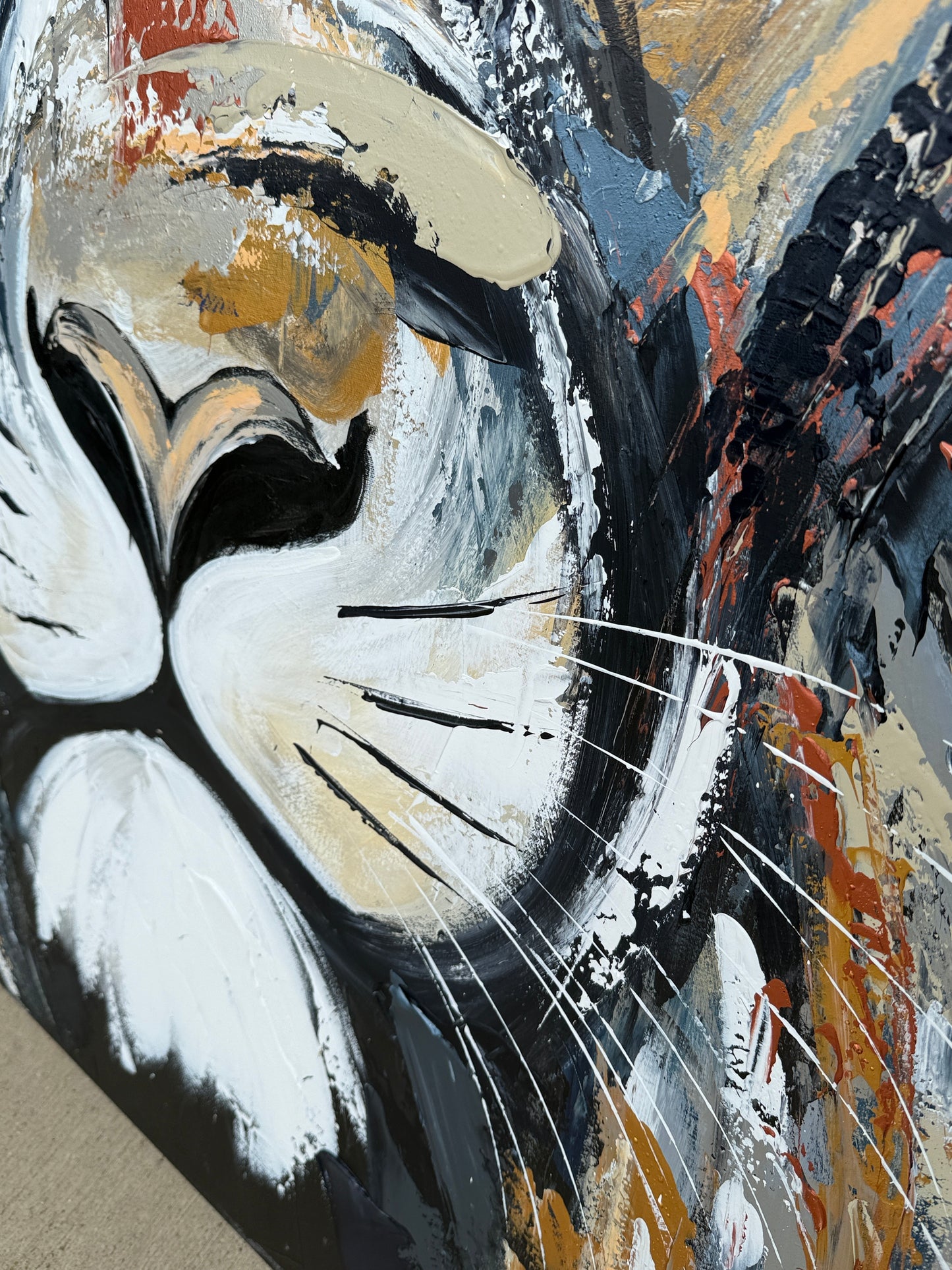 36x48 Live With Courage Original Lion Painting by Sam Glenn