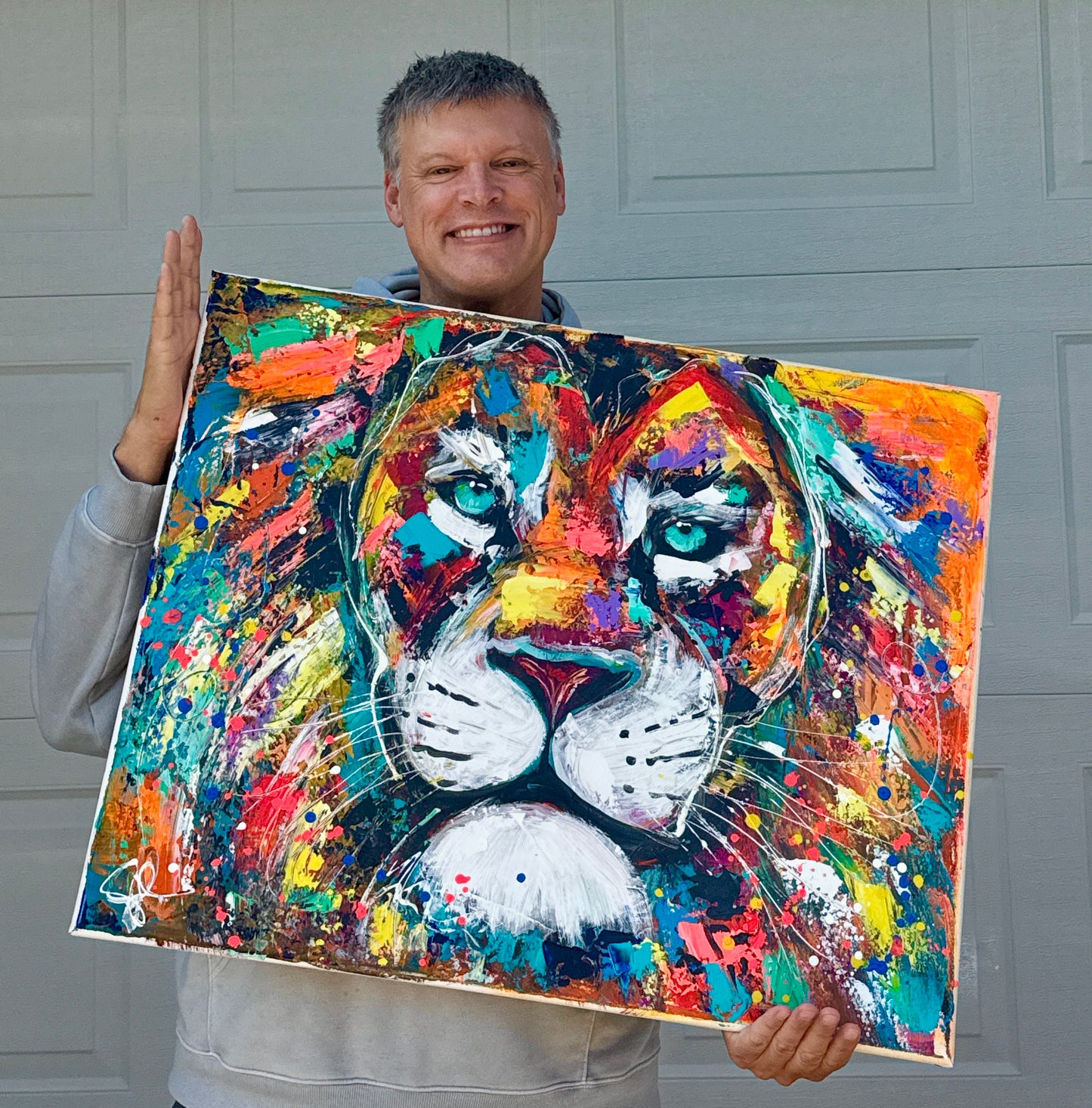 16x20 (Sam’s Favorite!) “Live with Courage” Lion Art Print by Sam Glenn
