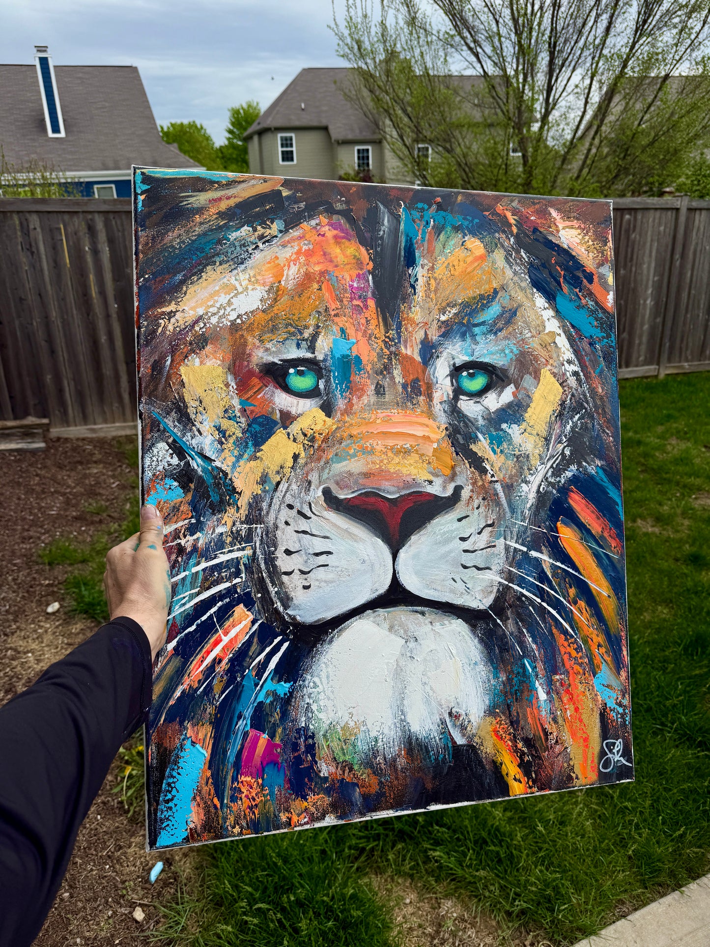 PRACTICE| 24x30 Lion Painting (Resilient Spirit)