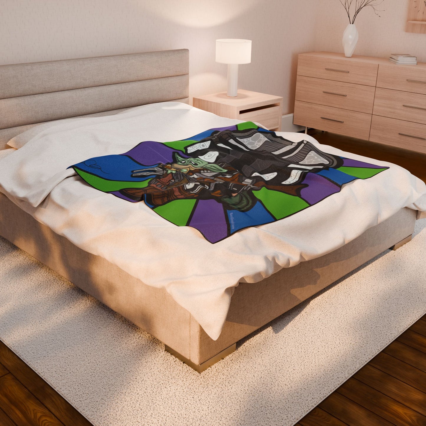 The Mandalorian Doodle Blanket