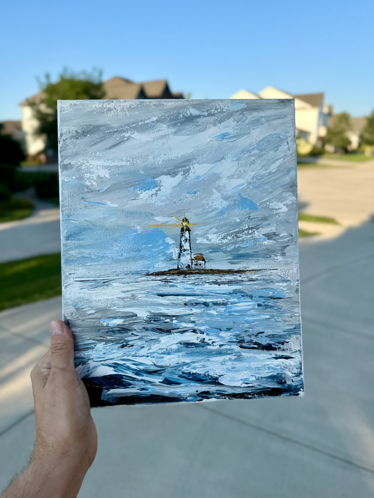 Practice Lighthouse Painting (11x14 inches)