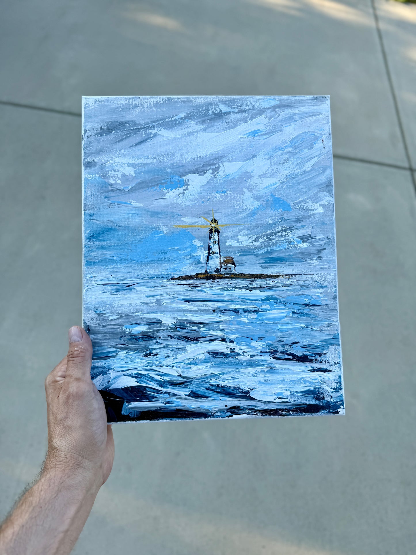 Practice Lighthouse Painting (11x14 inches)