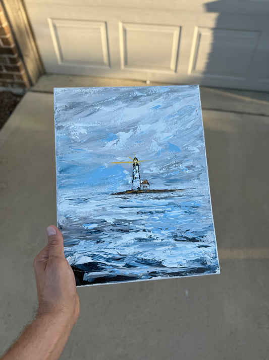 Practice Lighthouse Painting (11x14 inches)