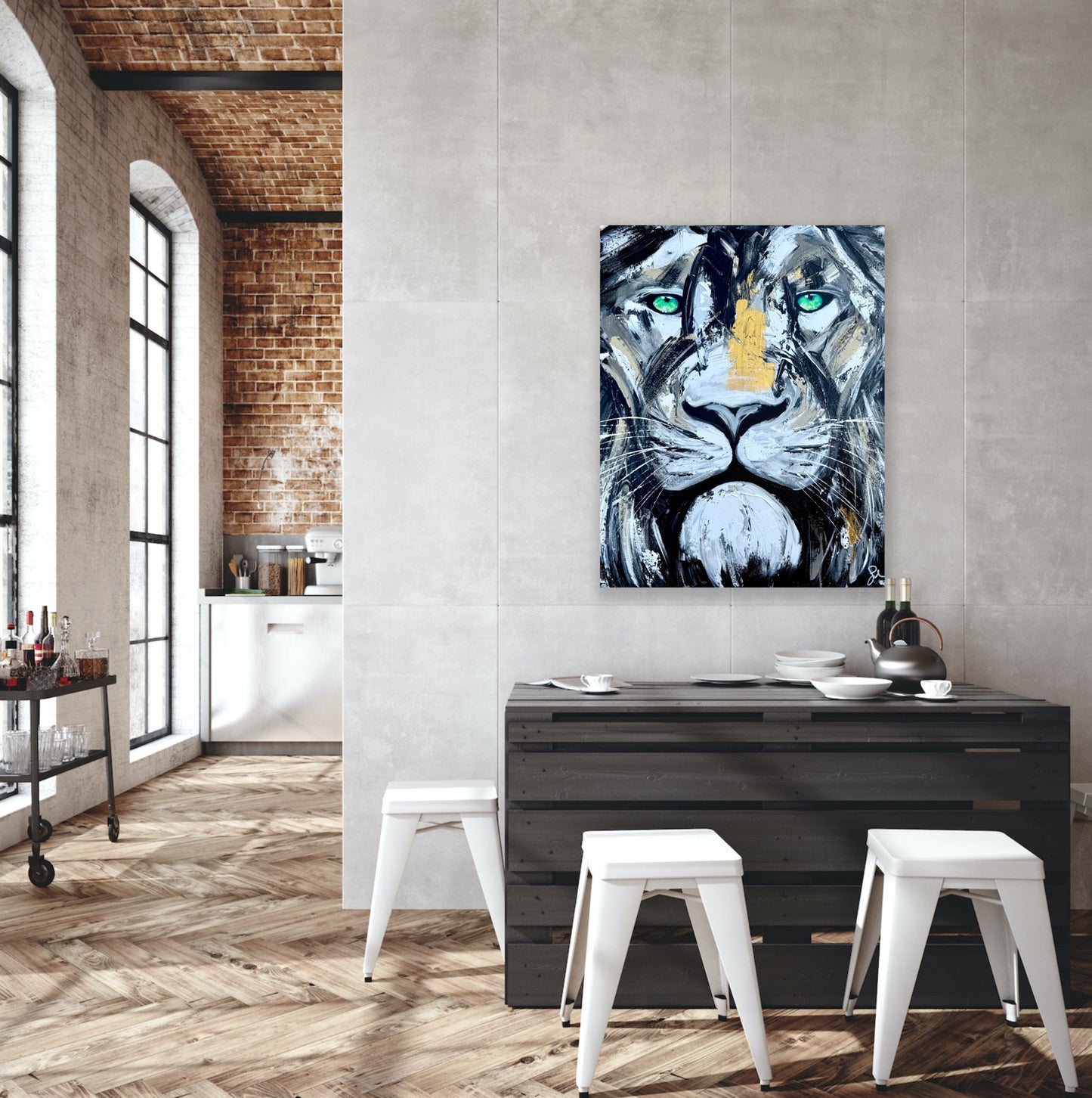 PRACTICE| 24x30 Lion Painting (Resilient Spirit)