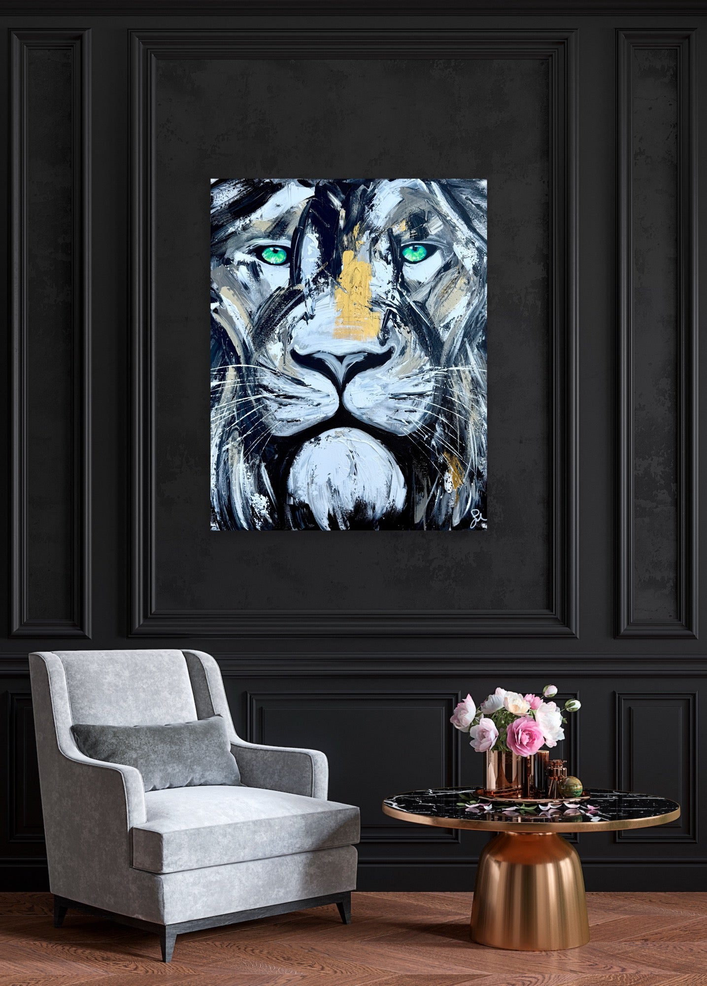 PRACTICE| 24x30 Lion Painting (Resilient Spirit)