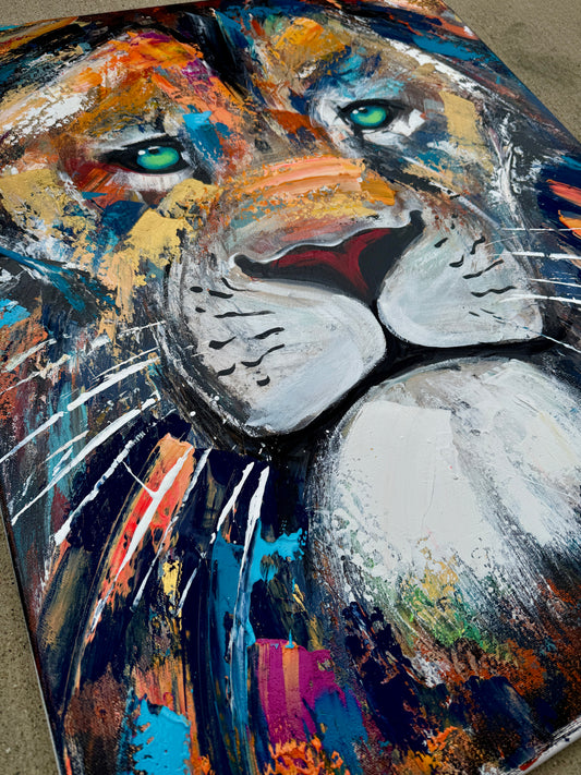PRACTICE| 24x30 Lion Painting (Resilient Spirit)