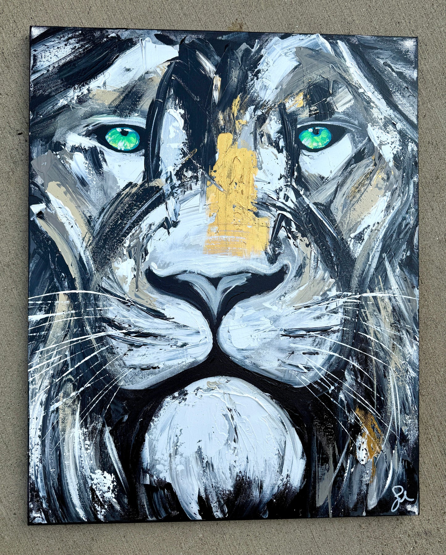 PRACTICE| 24x30 Lion Painting (Resilient Spirit)