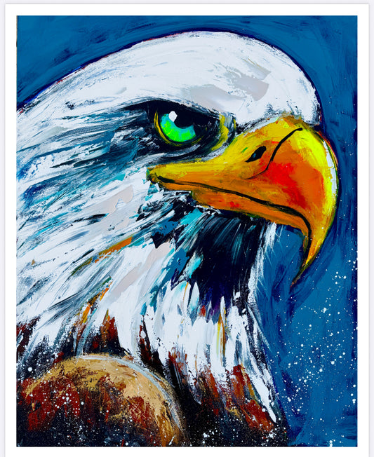 16x20 “Attitude Changes Everything” Eagle Art Print by Sam