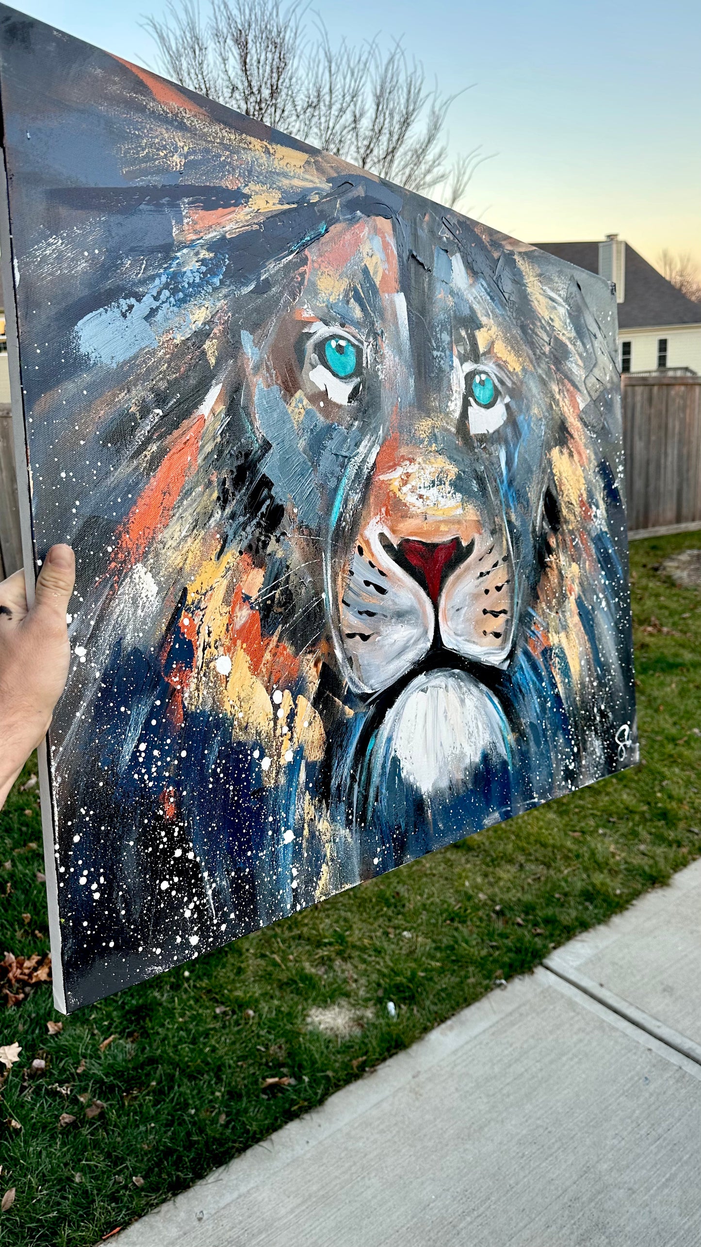 Practice Lion #384 (30x40 Inches)