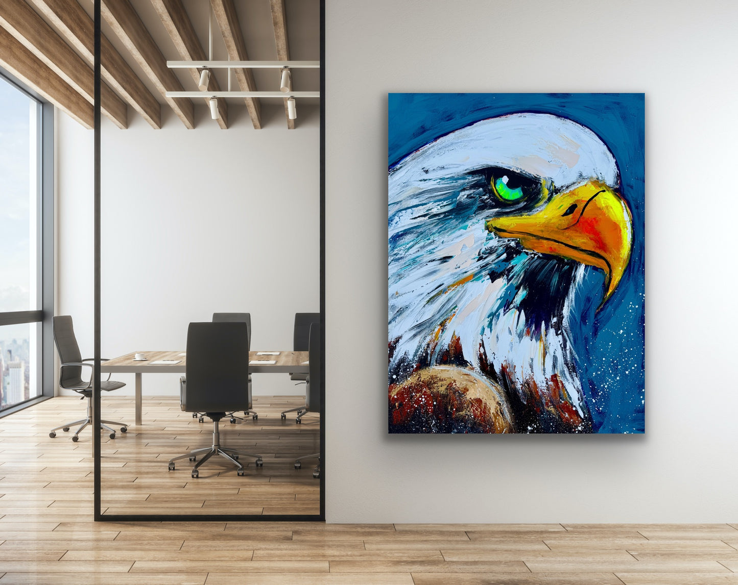 AVAILABLE | 36x48 RESILIENT Abstract Eagle Painting (Practice)
