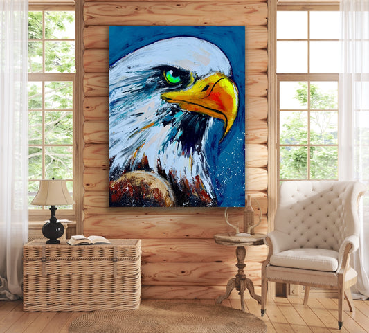 AVAILABLE | 36x48 RESILIENT Abstract Eagle Painting (Practice)