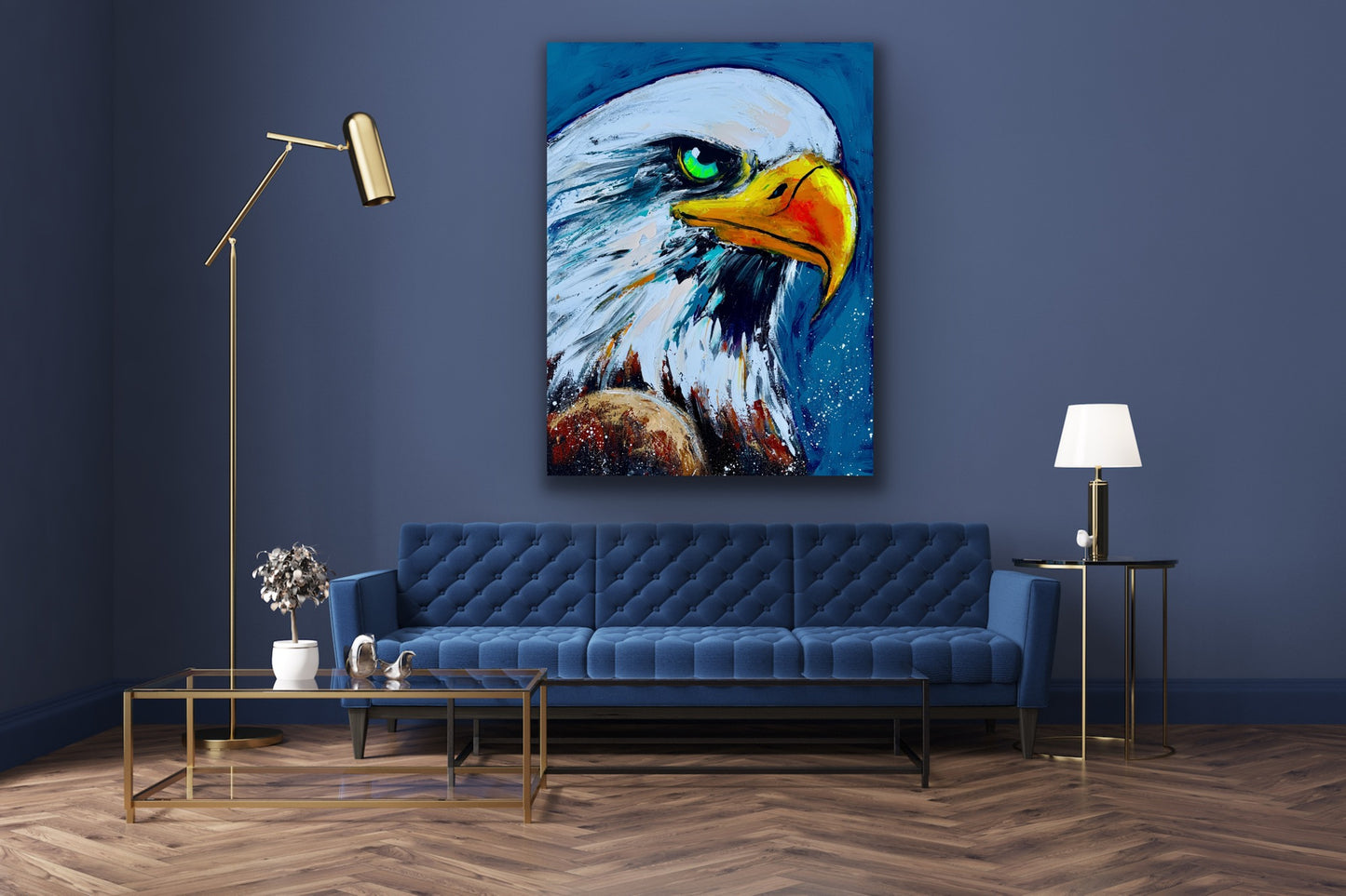 AVAILABLE | 36x48 RESILIENT Abstract Eagle Painting (Practice)