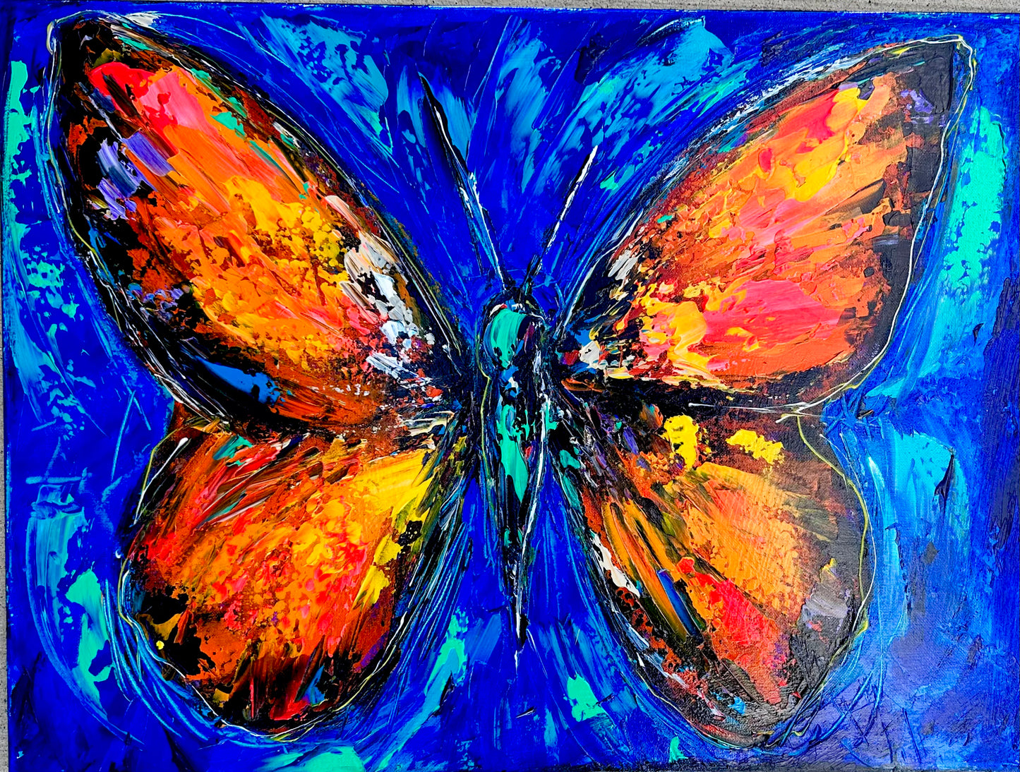 16x20 Vibrant High Quality Print: Butterfly “Change is Beautiful”